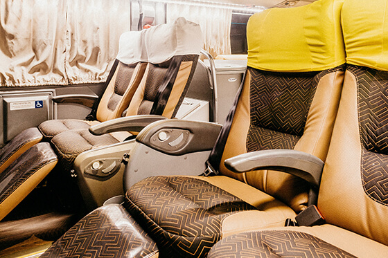 charter bus interior