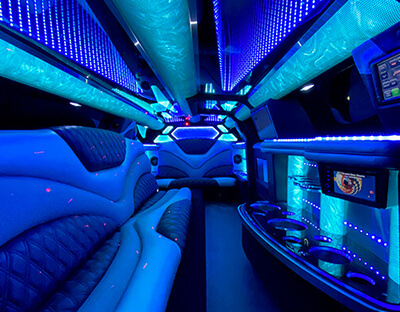 leather seats in limo